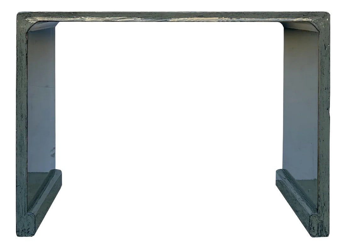 Minimalistic Gloss Gray Lacquer Rectangular Console Foyer Side Table (1 of 6)