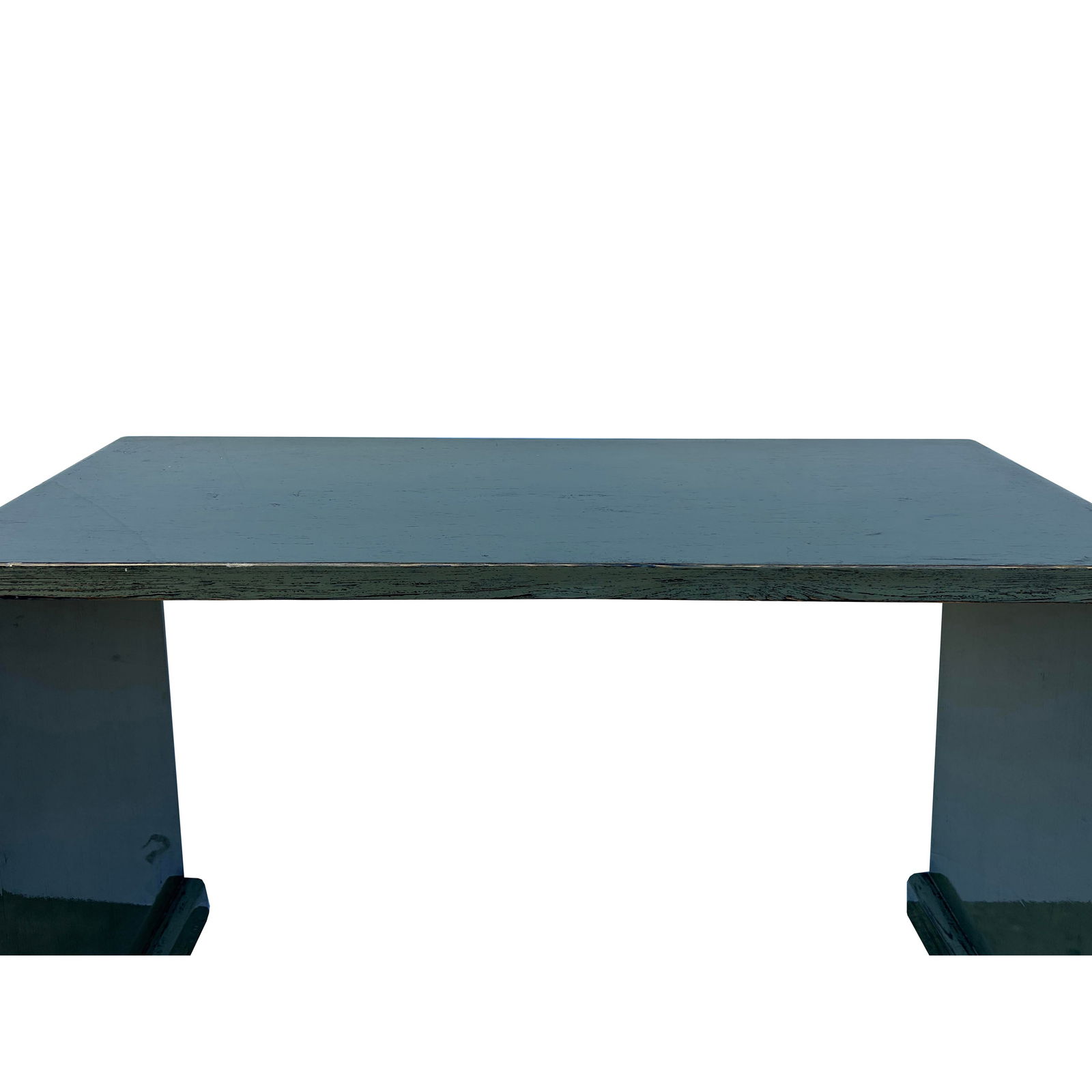 Minimalistic Gloss Gray Lacquer Rectangular Console Foyer Side Table - 5