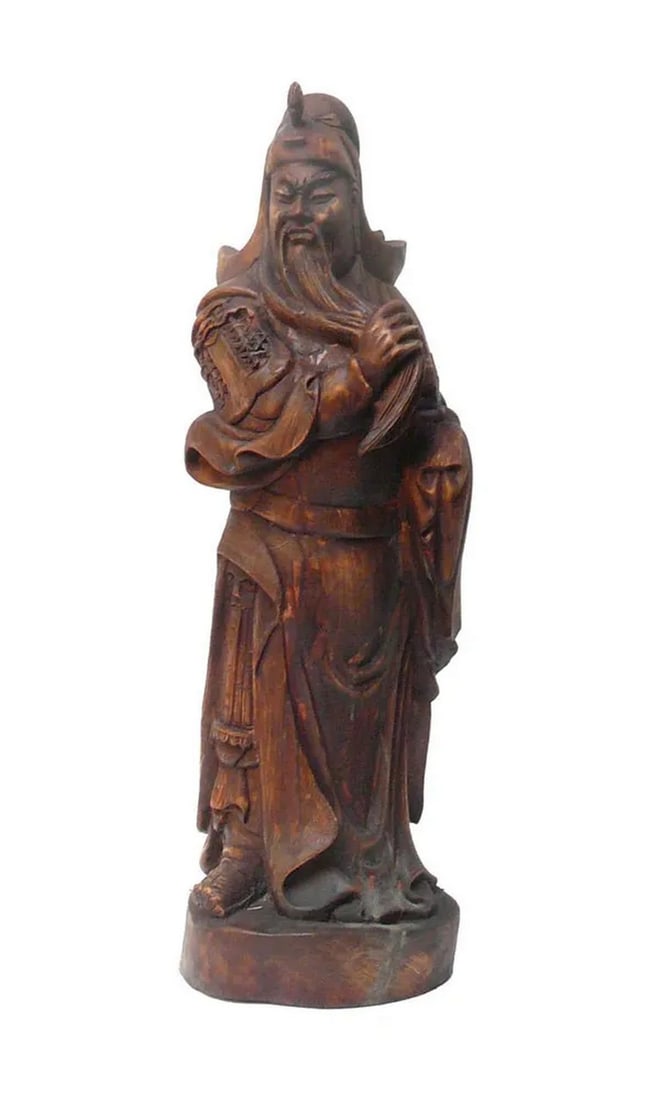 Vintage Chinese Carved Wood General Guan Figure (1 of 8)