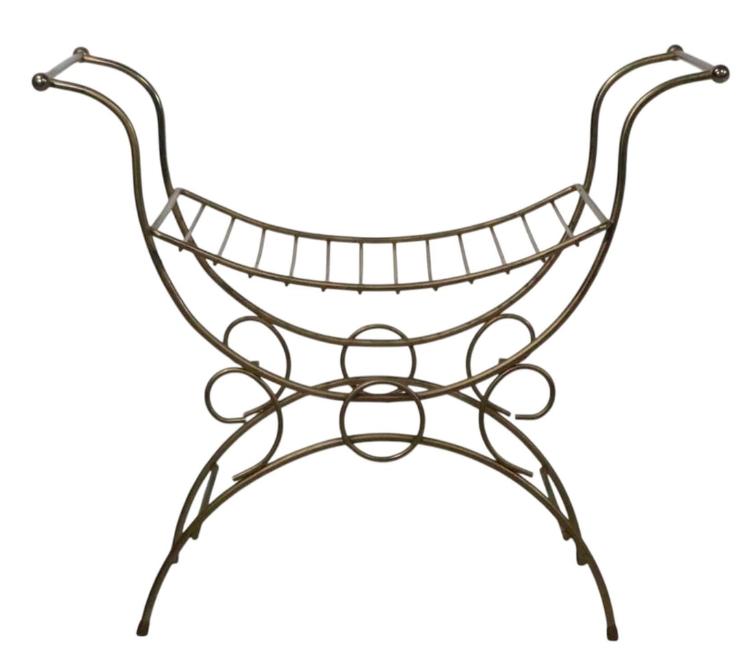 Mid 20th Century Hollywood Regency Vanity Bench - 3