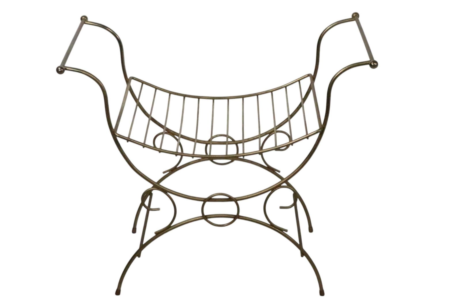 Mid 20th Century Hollywood Regency Vanity Bench - 4