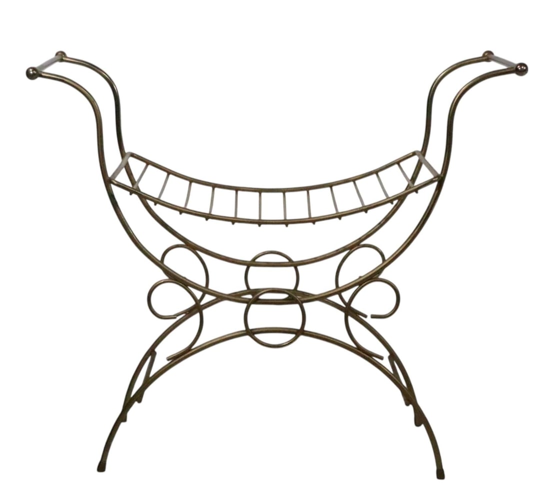 Mid 20th Century Hollywood Regency Vanity Bench - 7