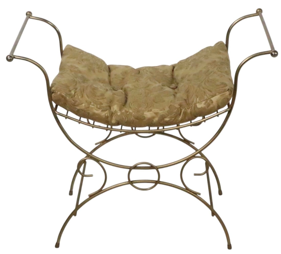 Mid 20th Century Hollywood Regency Vanity Bench - 8