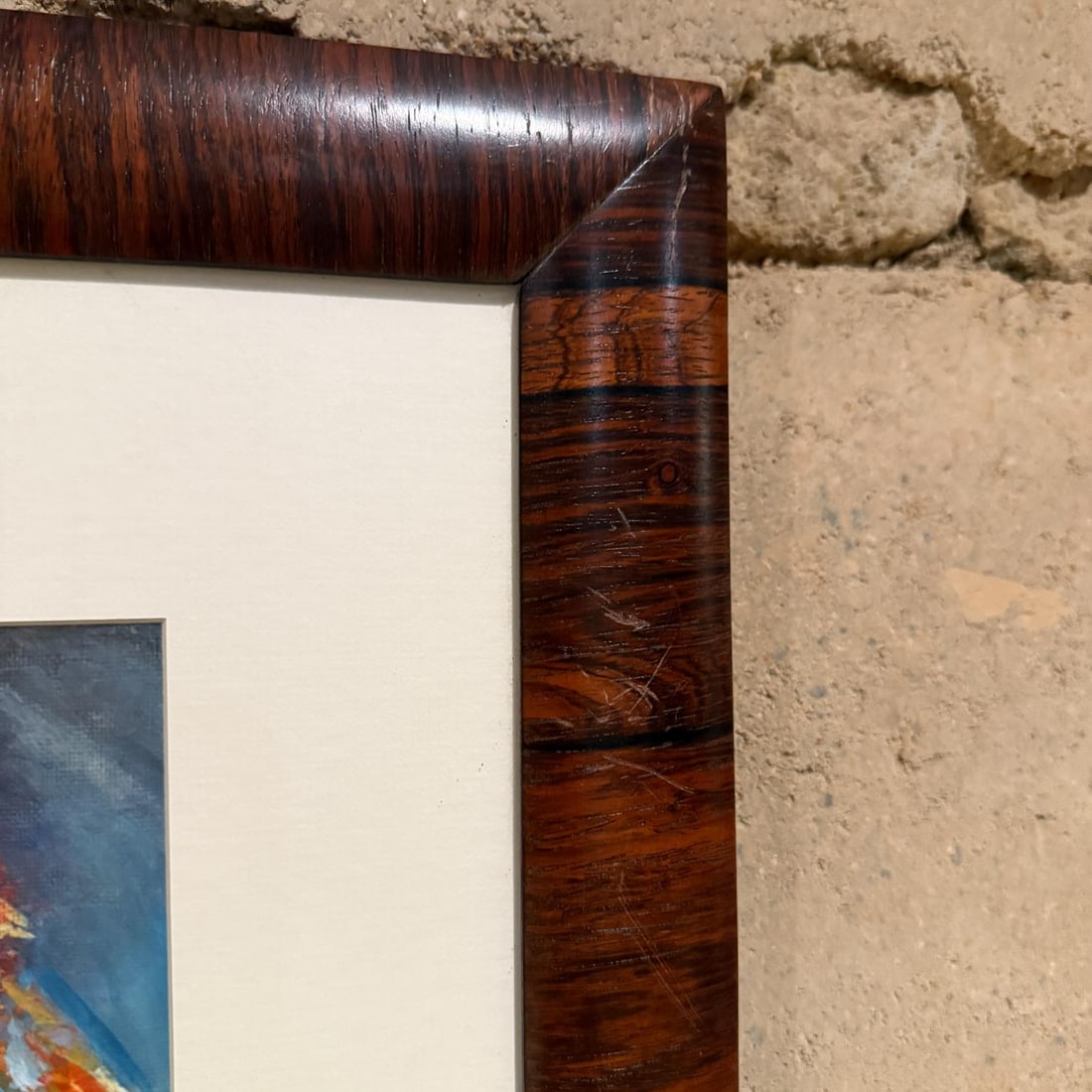 1970s MCM Guatemalan Artwork Oil Painting Brazilian Rosewood - 3