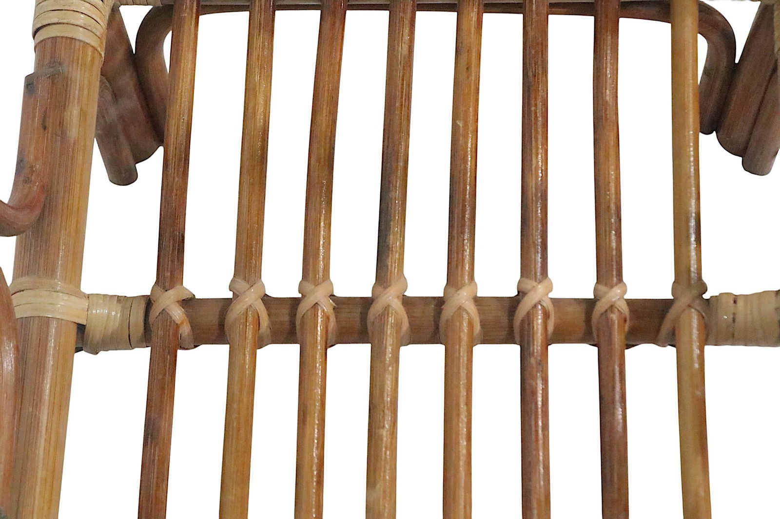 Pr. Mid Century Bamboo and Glass End Side Tables After Frankl - 12