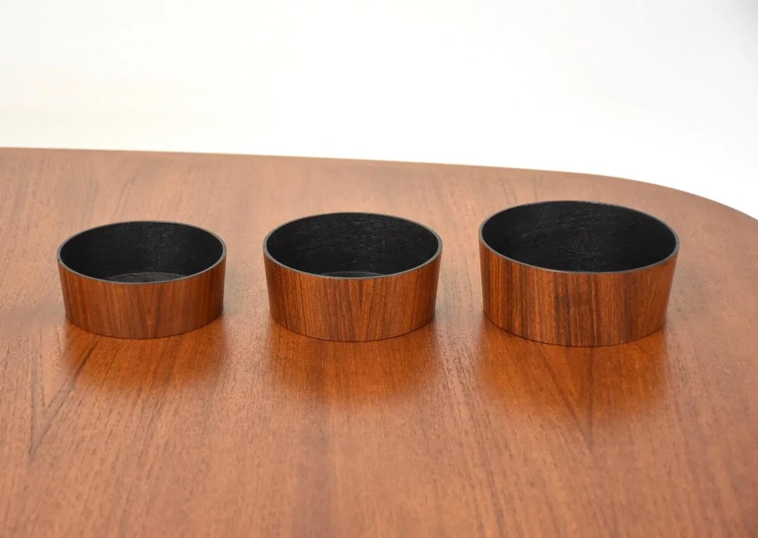 1960s Teak Danish Nesting Bowls - Set of 3 - 5