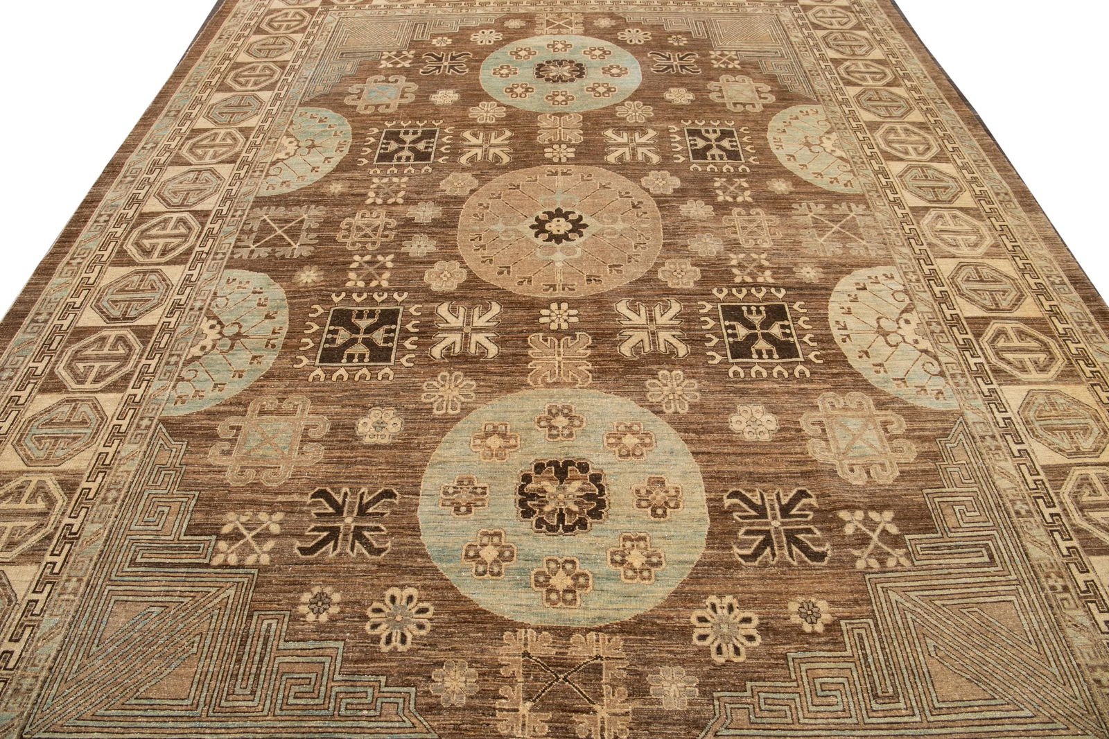 Modern Khotan Wool Rug 9 Ft 1 in X 12 Ft. - 3