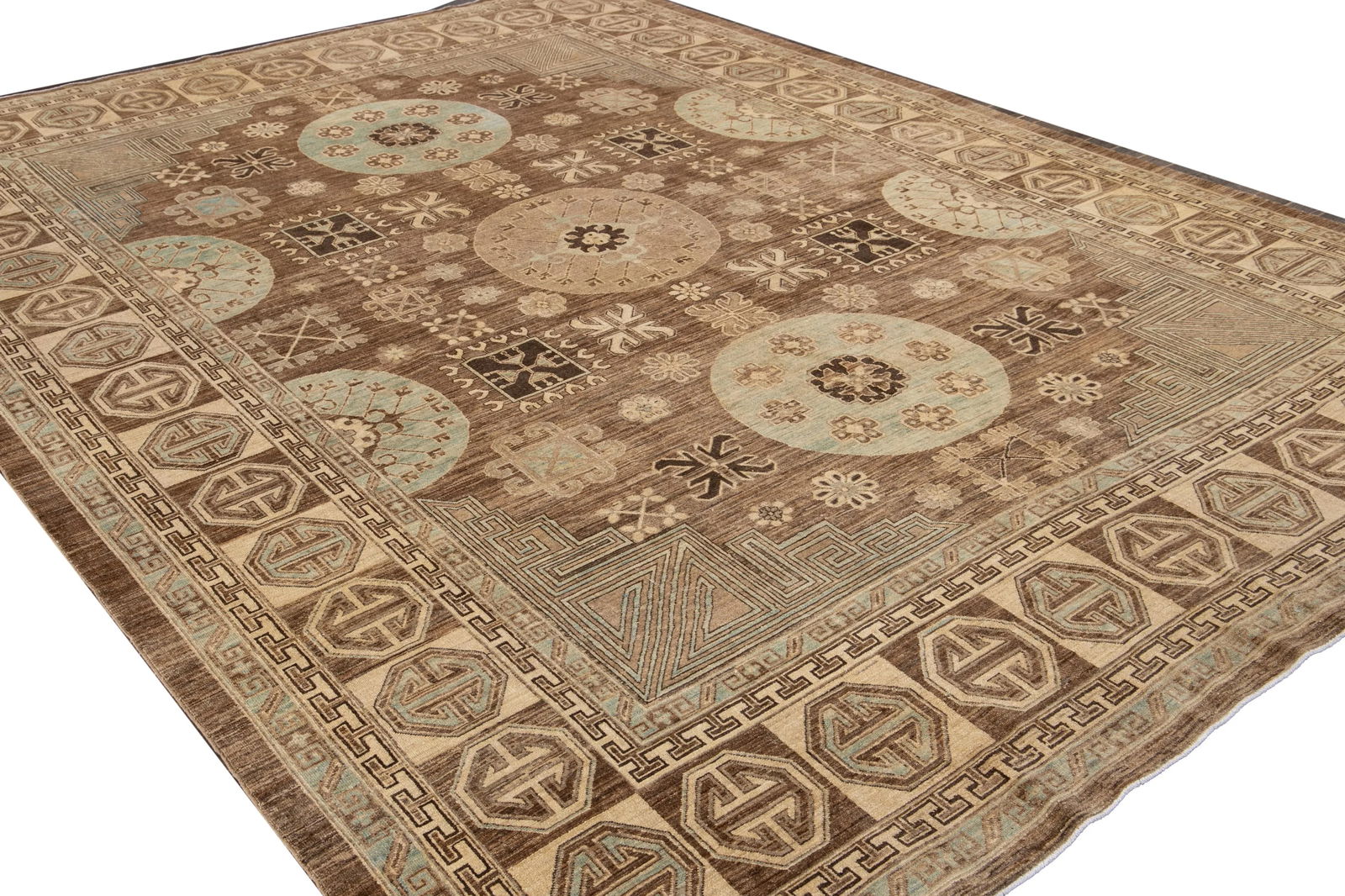 Modern Khotan Wool Rug 9 Ft 1 in X 12 Ft. - 7