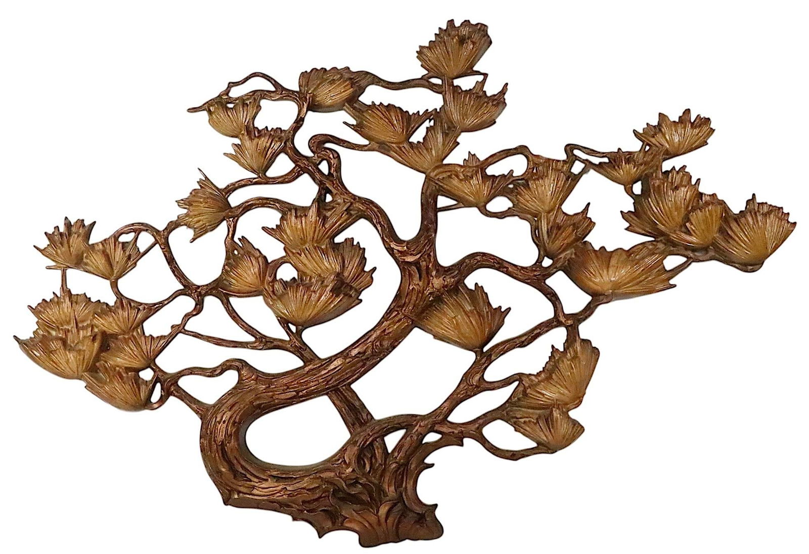 Syroco Faux Wood Resin Wall Hanging Bonsai Tree Circa 1972 - 2