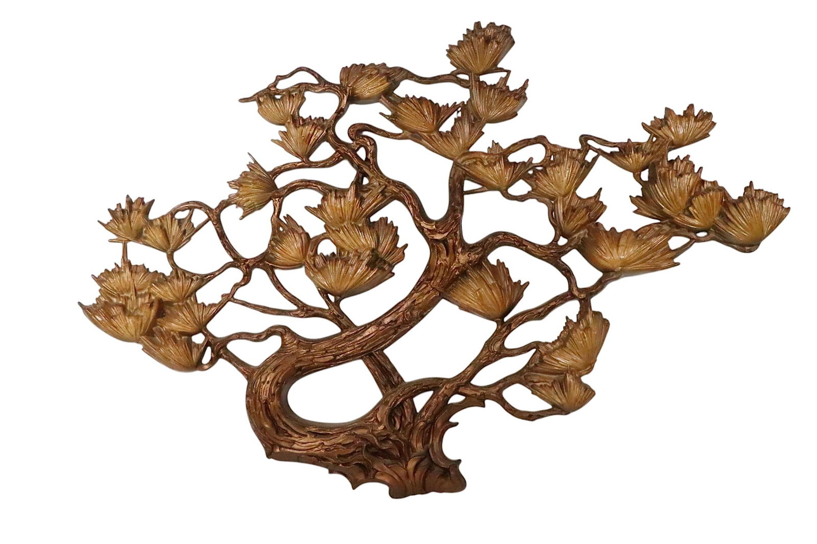 Syroco Faux Wood Resin Wall Hanging Bonsai Tree Circa 1972 - 4
