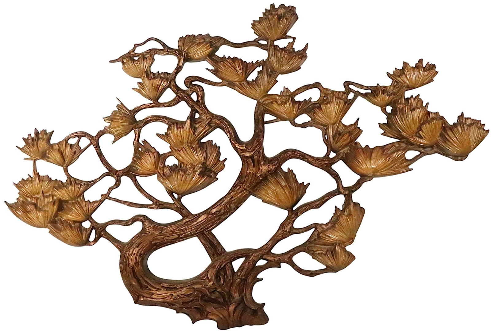 Syroco Faux Wood Resin Wall Hanging Bonsai Tree Circa 1972 - 5