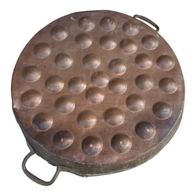 1970s Copper Escargot Large Dish