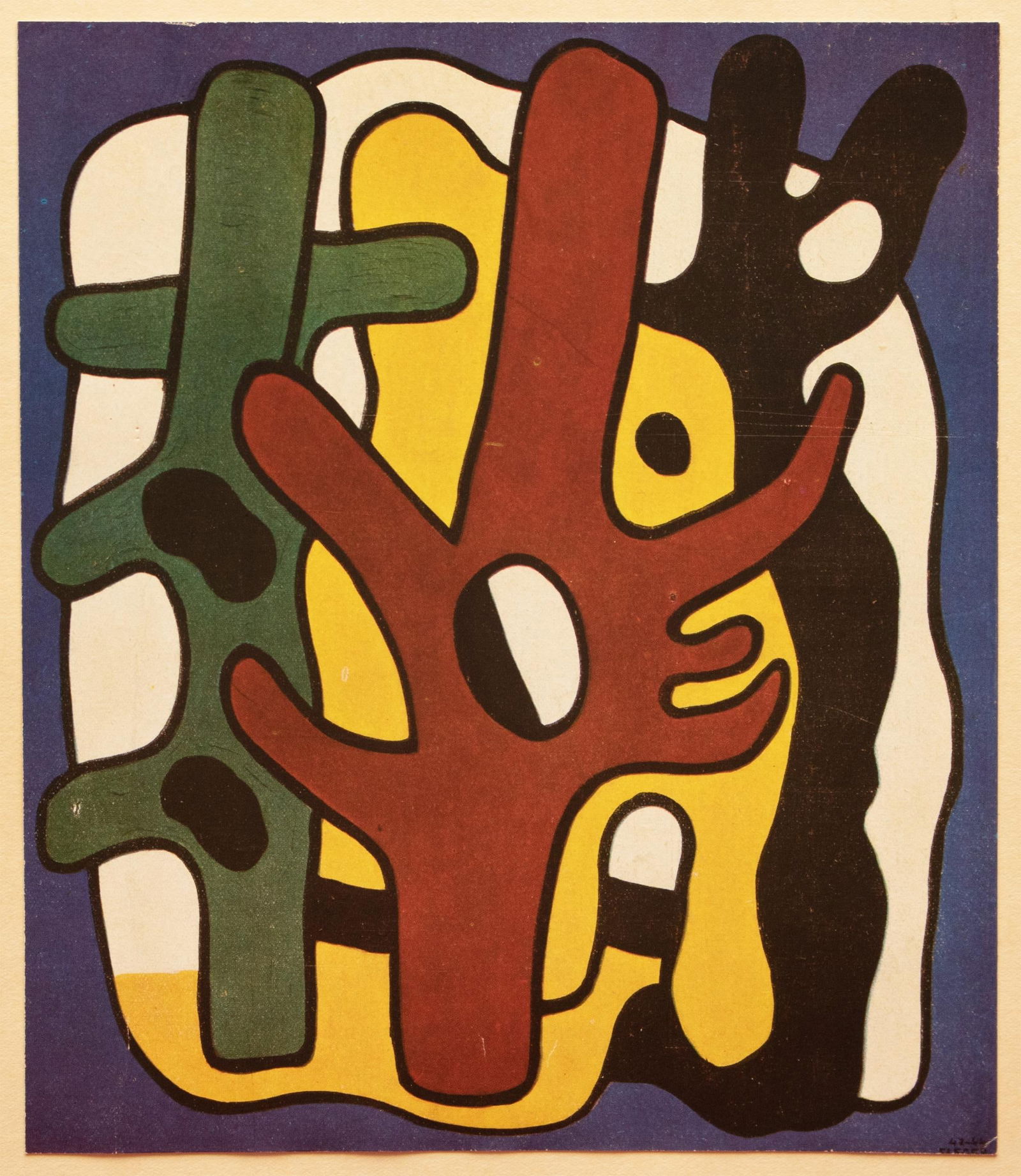 1948 After Fernand Léger "Composition", First Edition Period Pop Art Offset Lithograph - 2