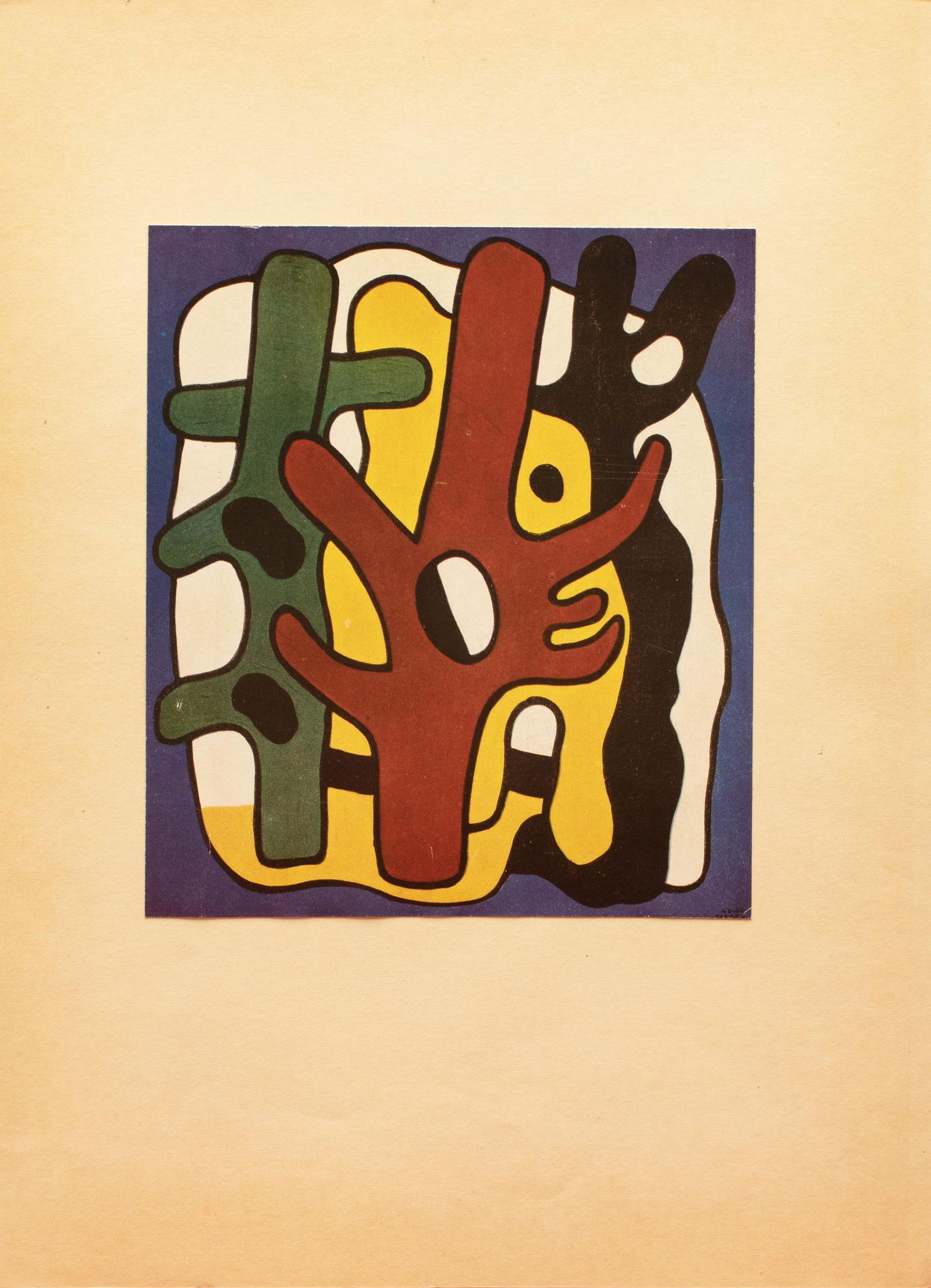 1948 After Fernand Léger "Composition", First Edition Period Pop Art Offset Lithograph - 9