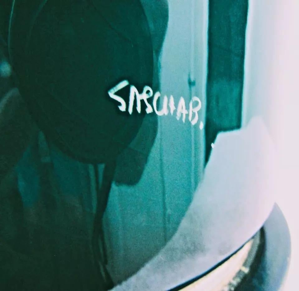 Vintage Sascha Brastoff Hand Painted Table Lamp Signed Green Gold Floral - 7