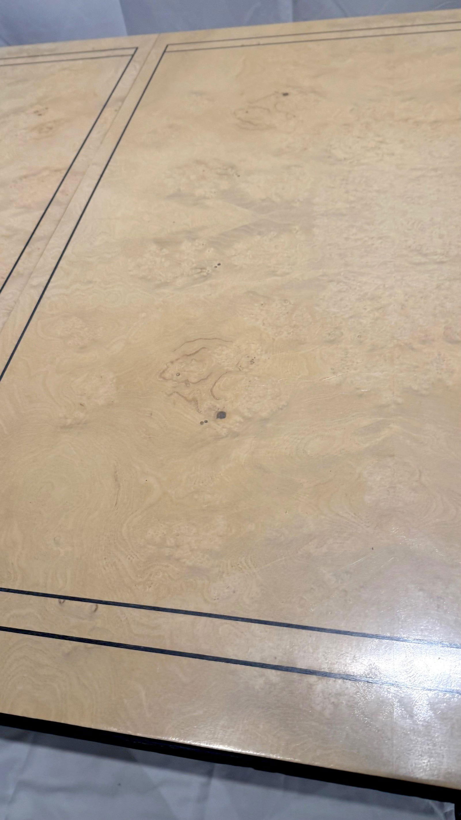 1990s Century Furniture Ash Burl White Wood Dining Table - 10