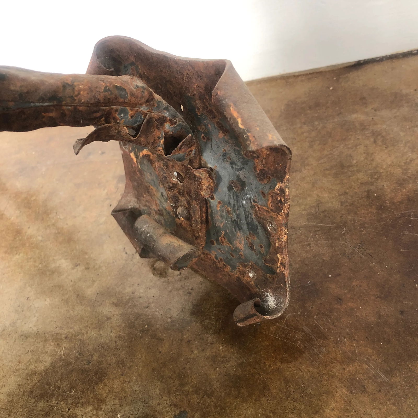 1980s Wrought Iron Candle Sconce in Rustic Finish - 11