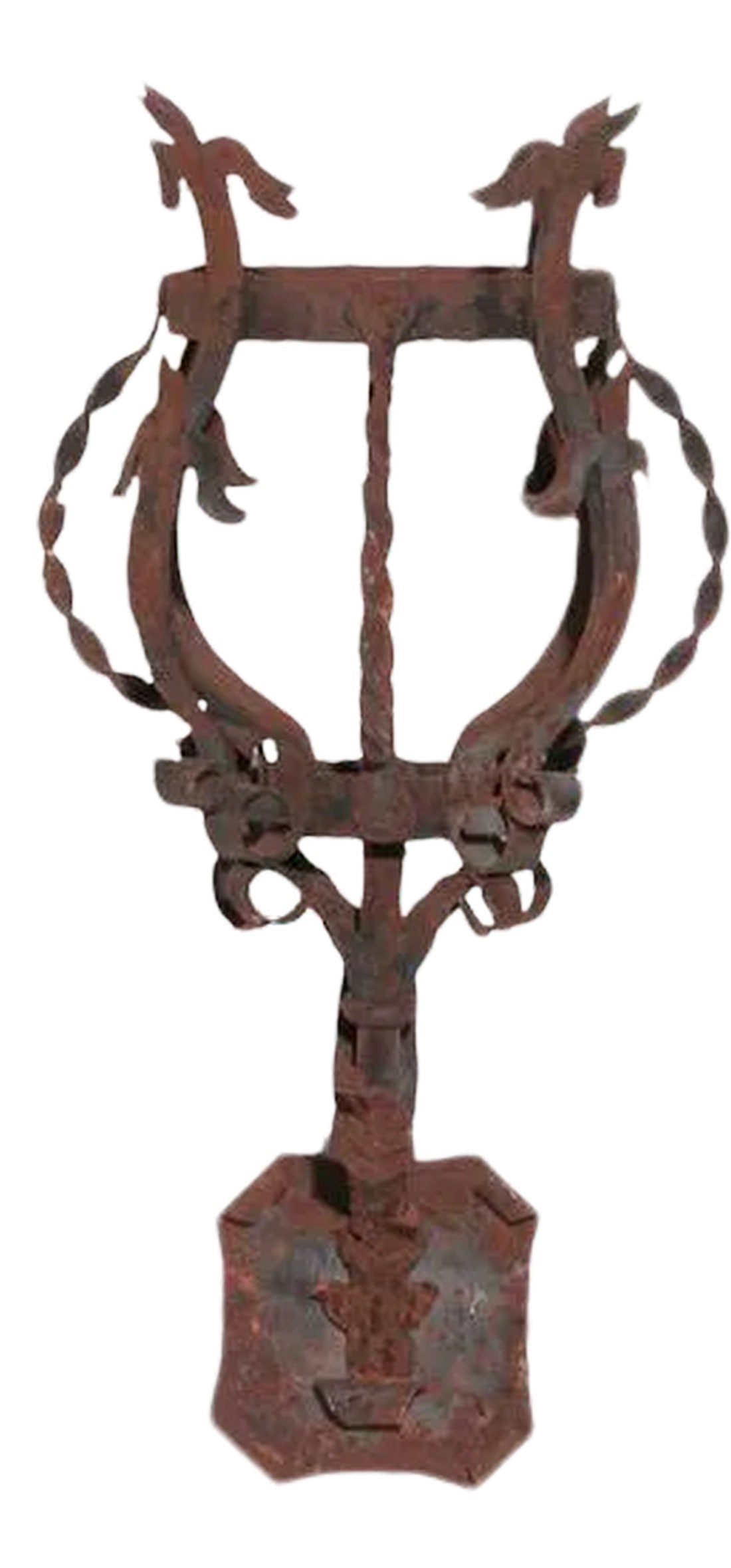 1980s Wrought Iron Candle Sconce in Rustic Finish (1 of 12)