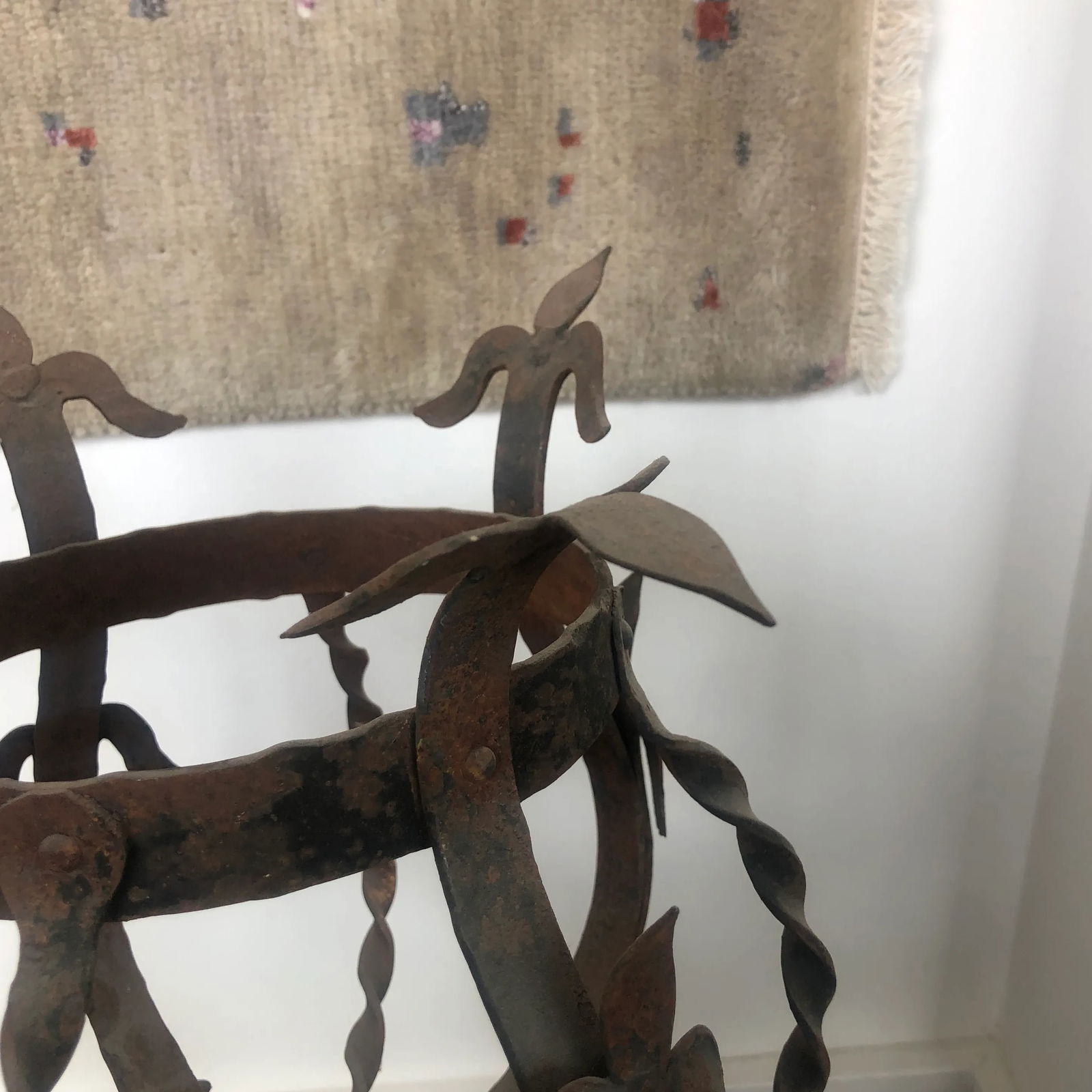 1980s Wrought Iron Candle Sconce in Rustic Finish - 7