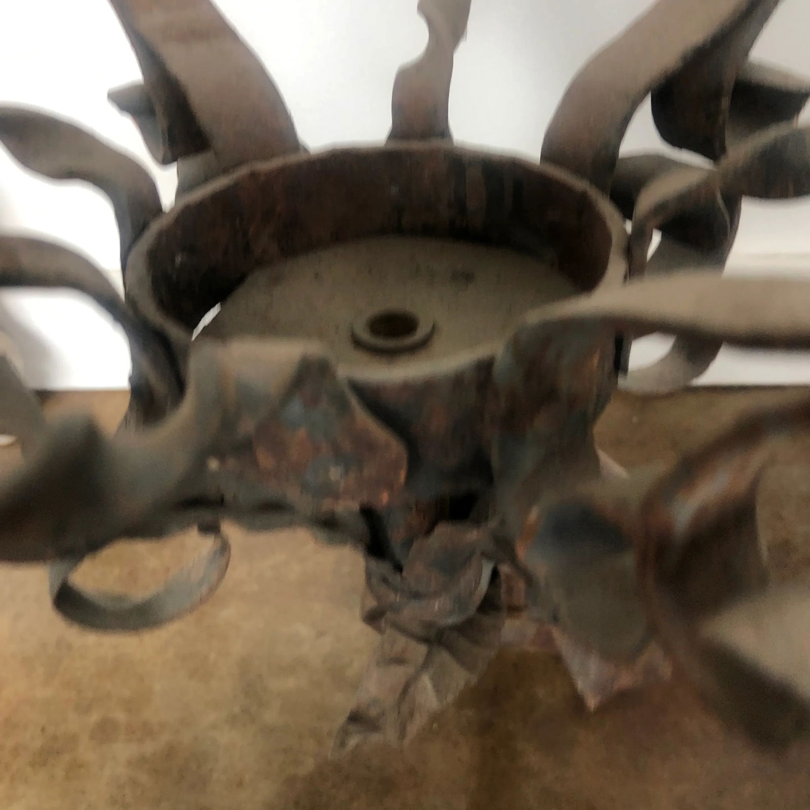 1980s Wrought Iron Candle Sconce in Rustic Finish - 8