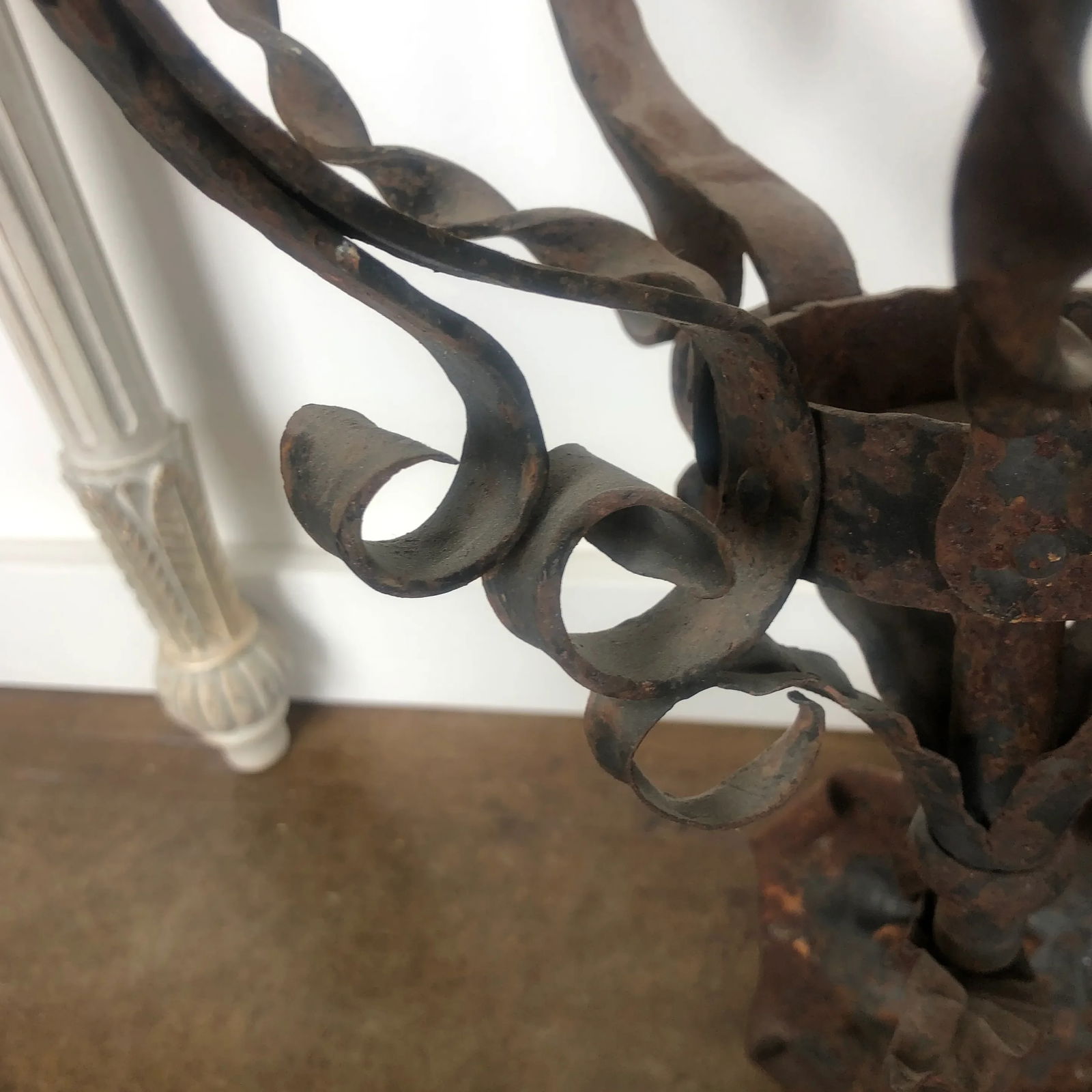 1980s Wrought Iron Candle Sconce in Rustic Finish - 9