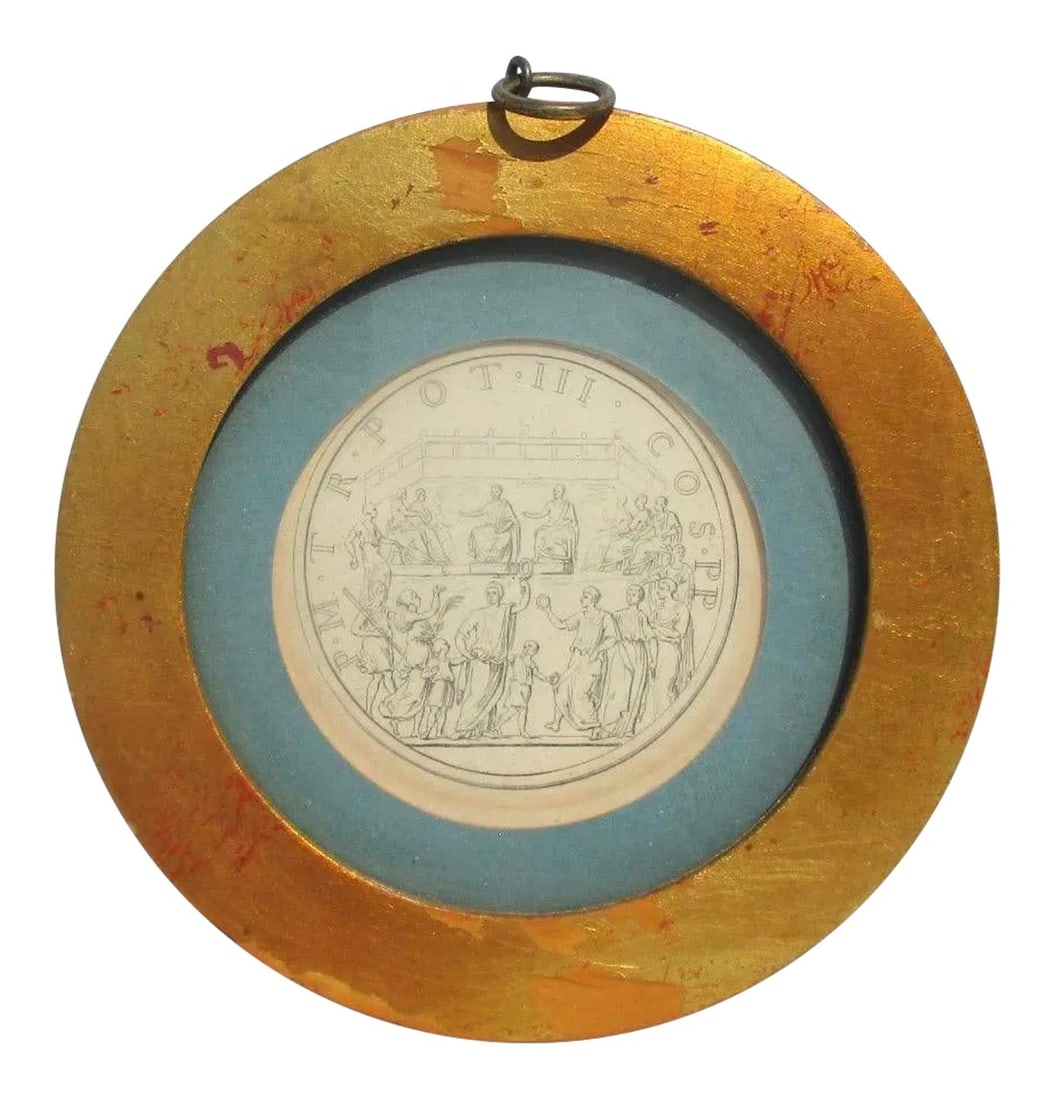 Vintage Book Plate of Roman Imagery Framed (1 of 5)