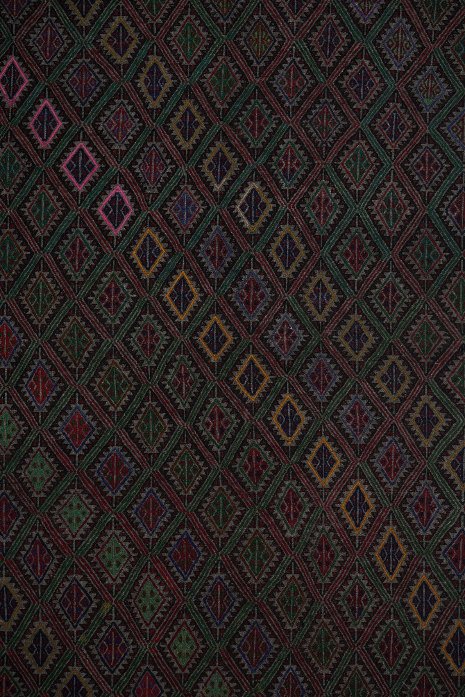 1960s Turkish Wool Jajim Kilim Rug 3'9'' X 6'2'' - 6