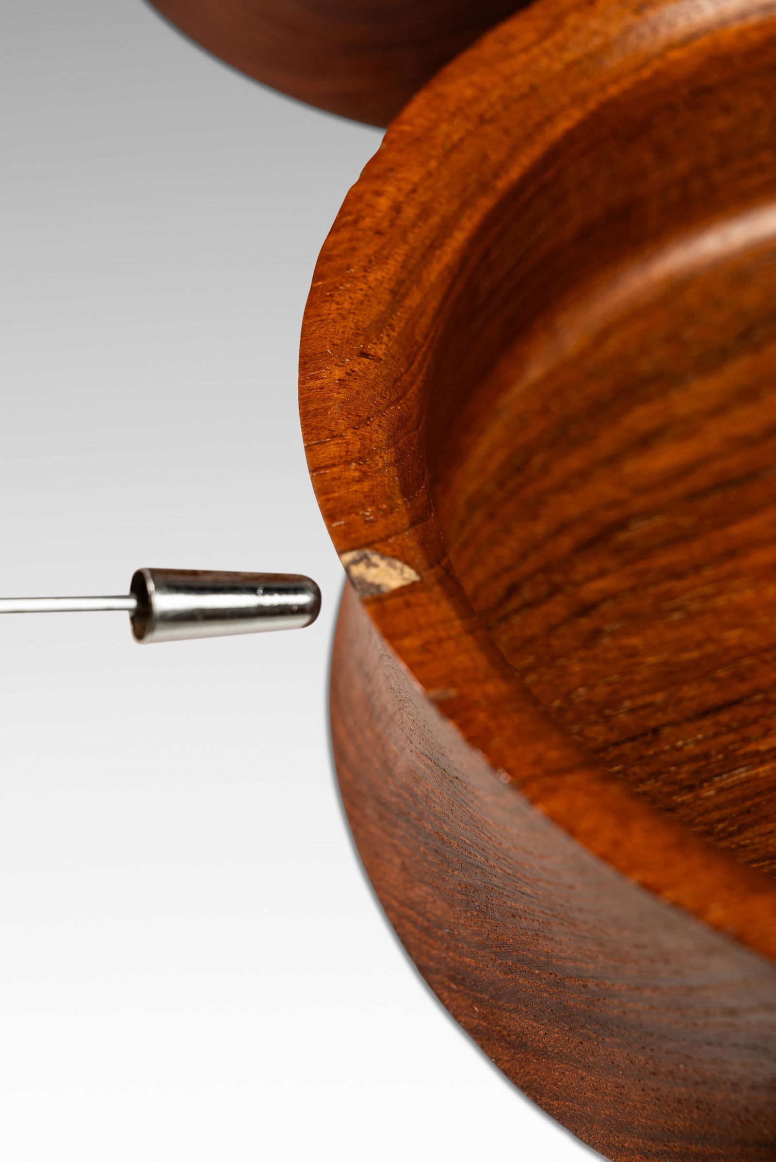 Set of 6 Mid-Century Organic Modern Wood-Turned Salad / Serving Bowls in Solid Burmese Teak, Circa 1 - 12