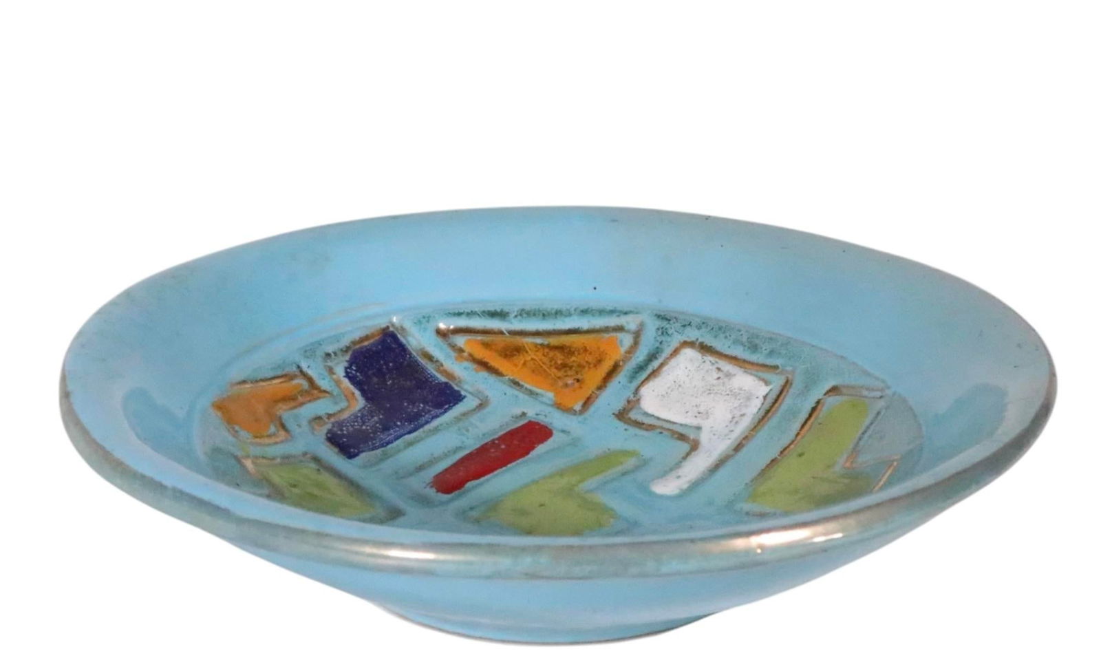 Polychrome Mid Century Pottery Bowl Probably, Made in Italy Circa 1950/60's - 2