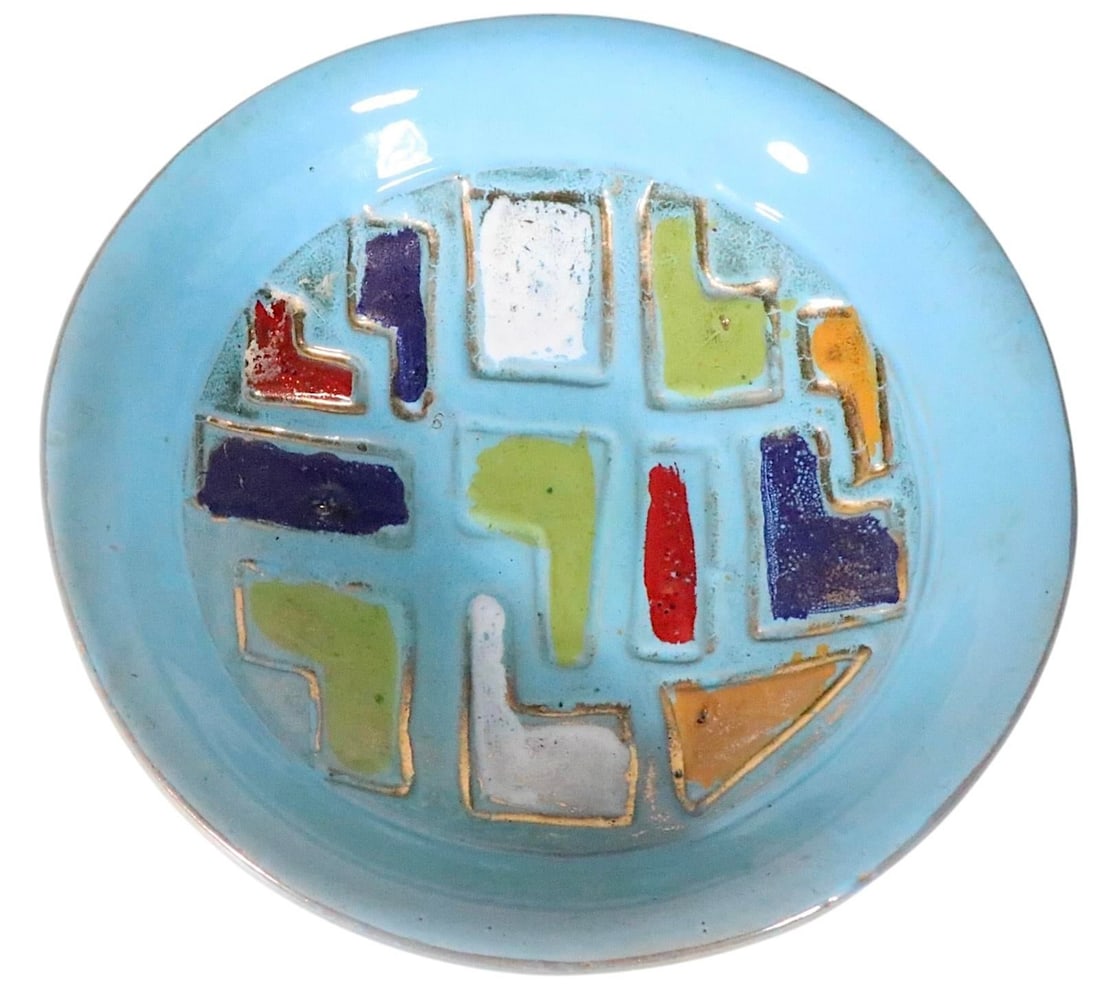 Polychrome Mid Century Pottery Bowl Probably, Made in Italy Circa 1950/60's - 6