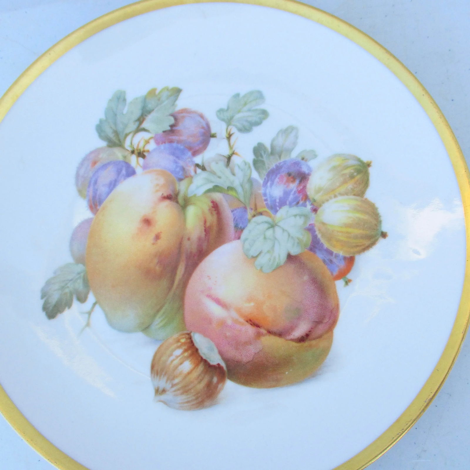 Vintage Bavarian Fruit Plates - Set of 6 - 4