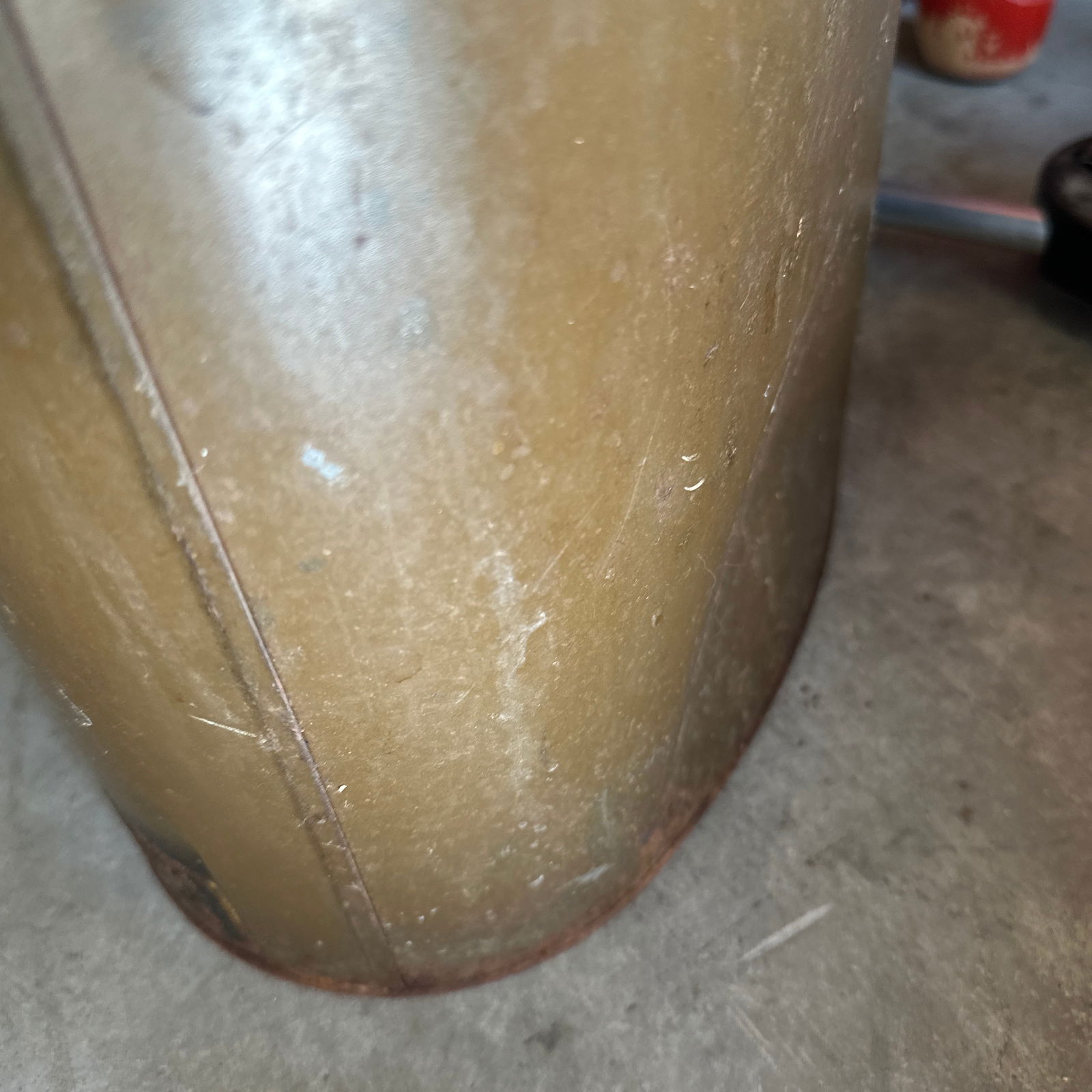 1970s Metal Oval Decorative Wastebasket - 6