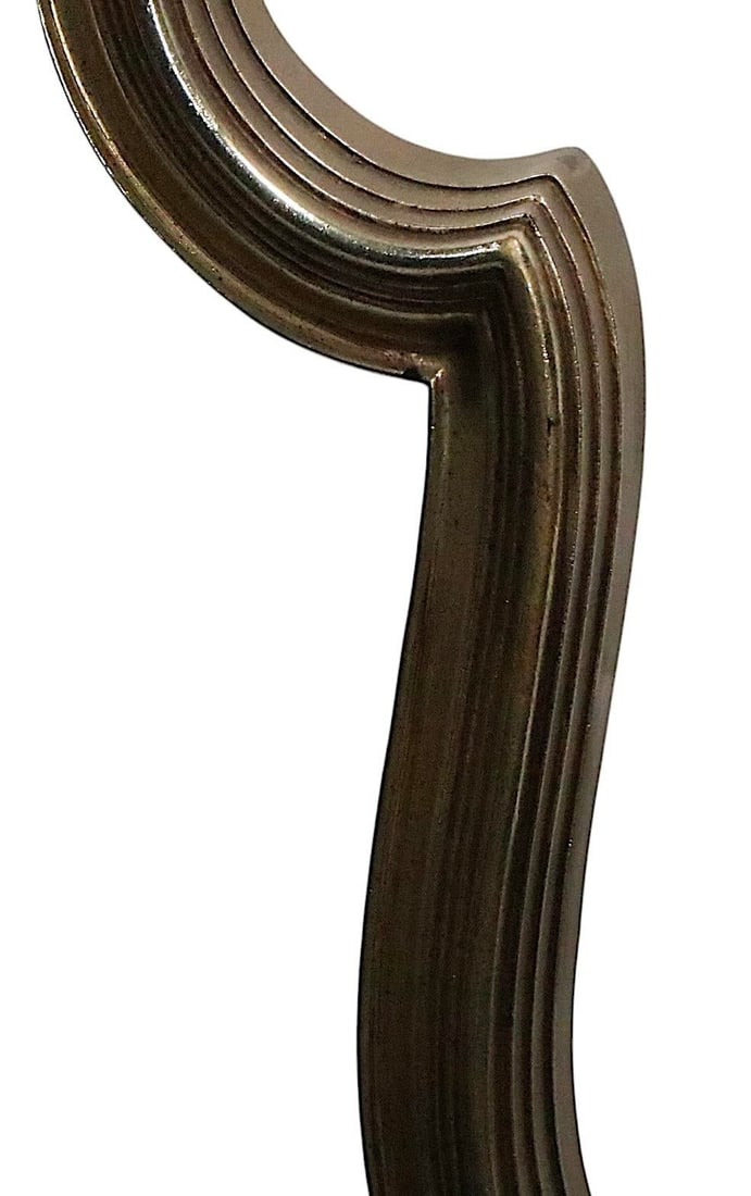 Hollywood Regency Faux Silver Gilt Wall Mirror C. 1970's by Turner - 4