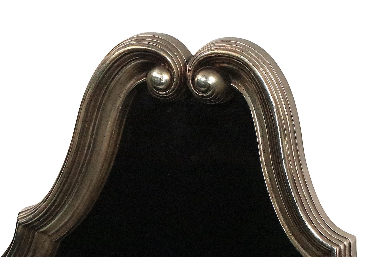 Hollywood Regency Faux Silver Gilt Wall Mirror C. 1970's by Turner - 7