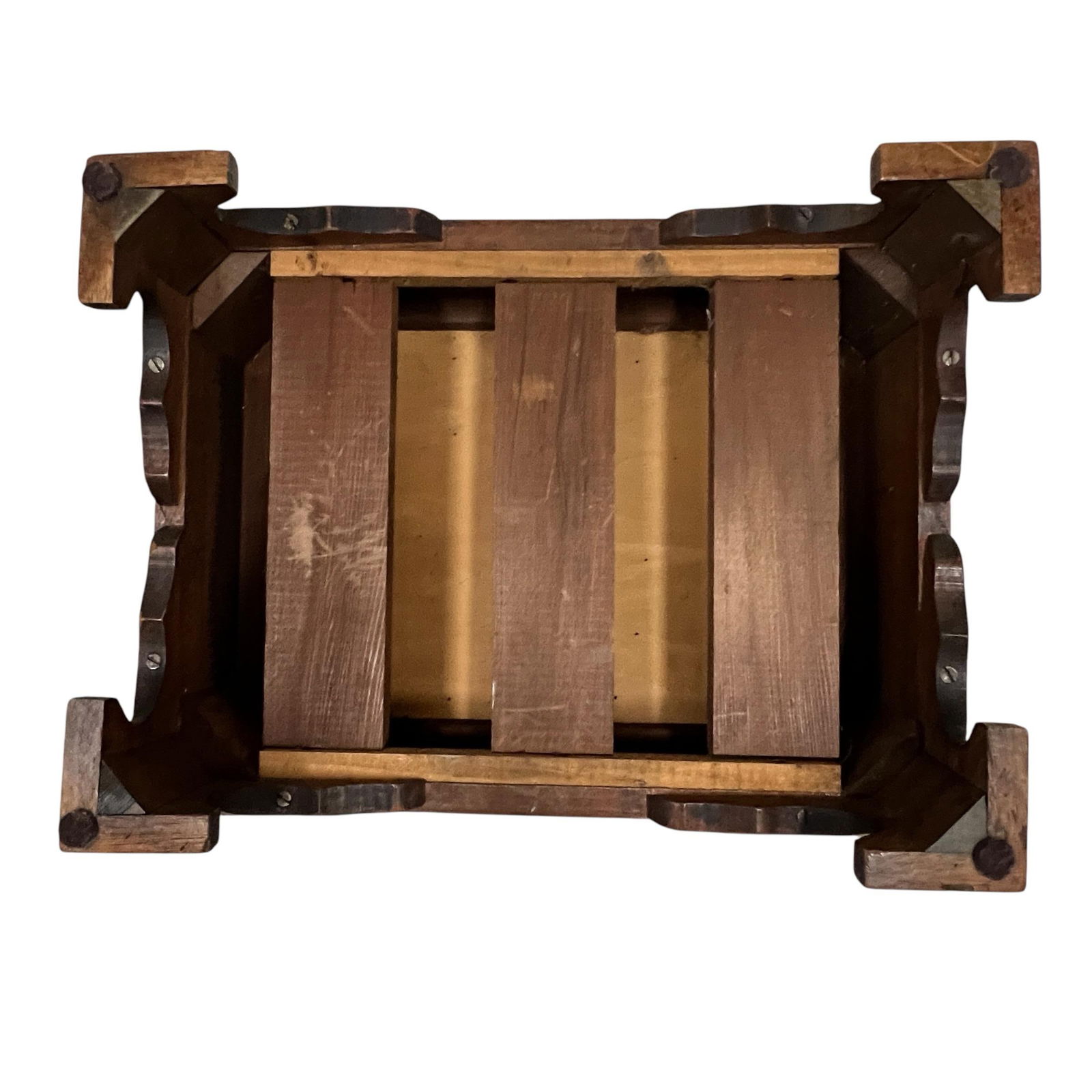 Antique Needlepoint Footstool - 3