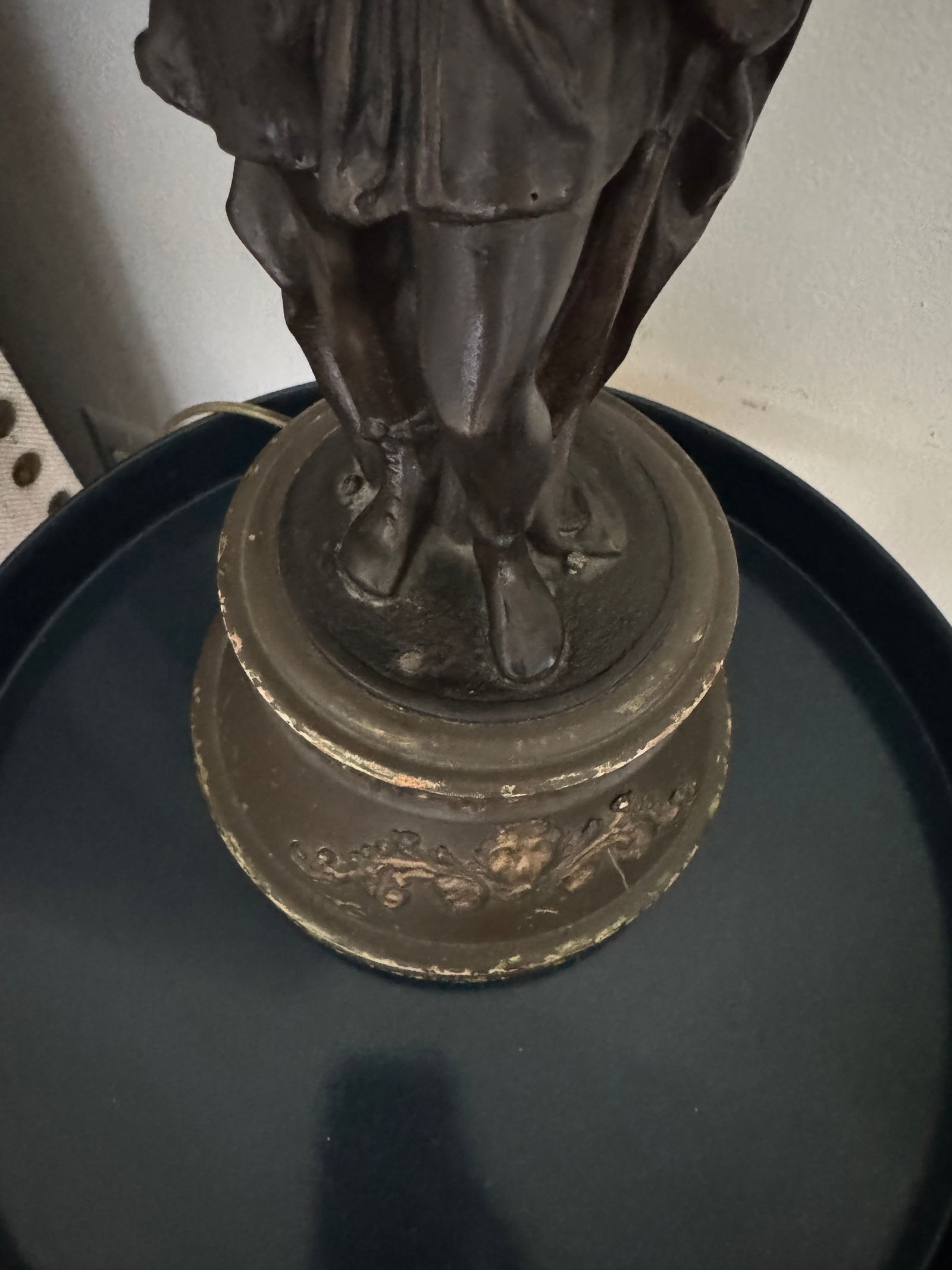 Vintage Victorian Statue Table Lamps - Set of Two - 7