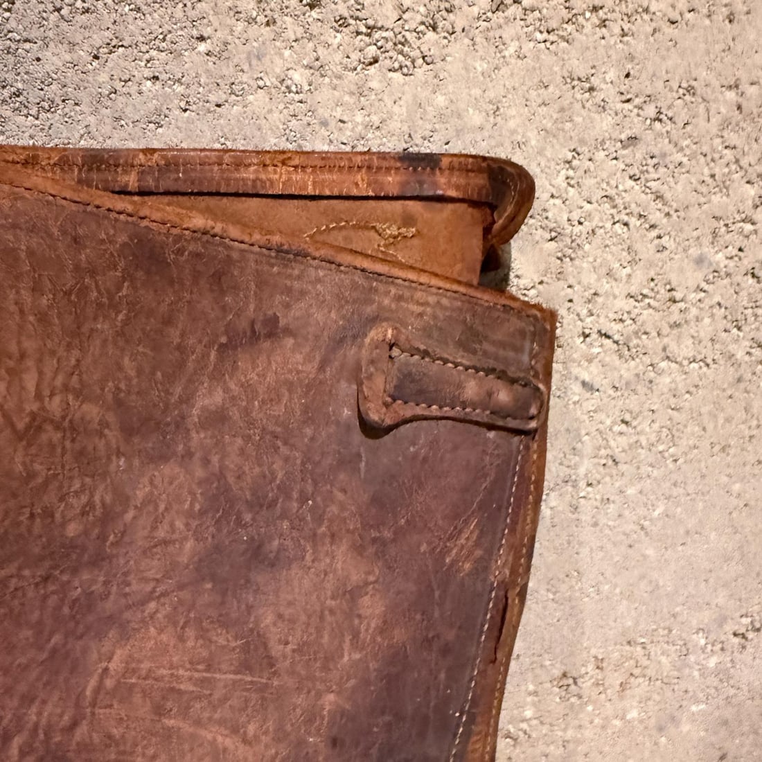 Vintage Horse-Riding Military Chaps Distressed Leather - 7