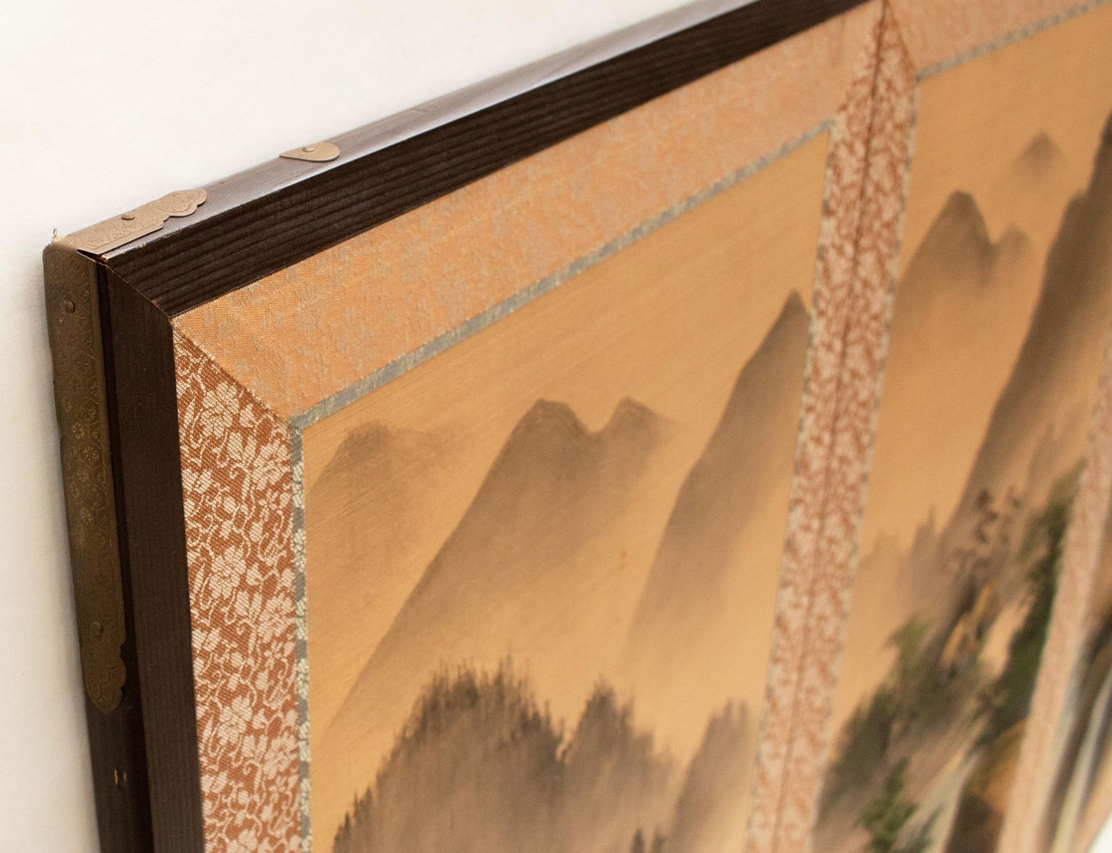 1960s ShÅwa Era Japanese Painted Byobu Silk Screen "Four Seasons" - 9