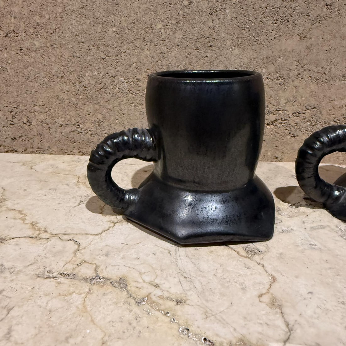 1983 Artsy Coffee Mugs Signed Pottery Melching - 4