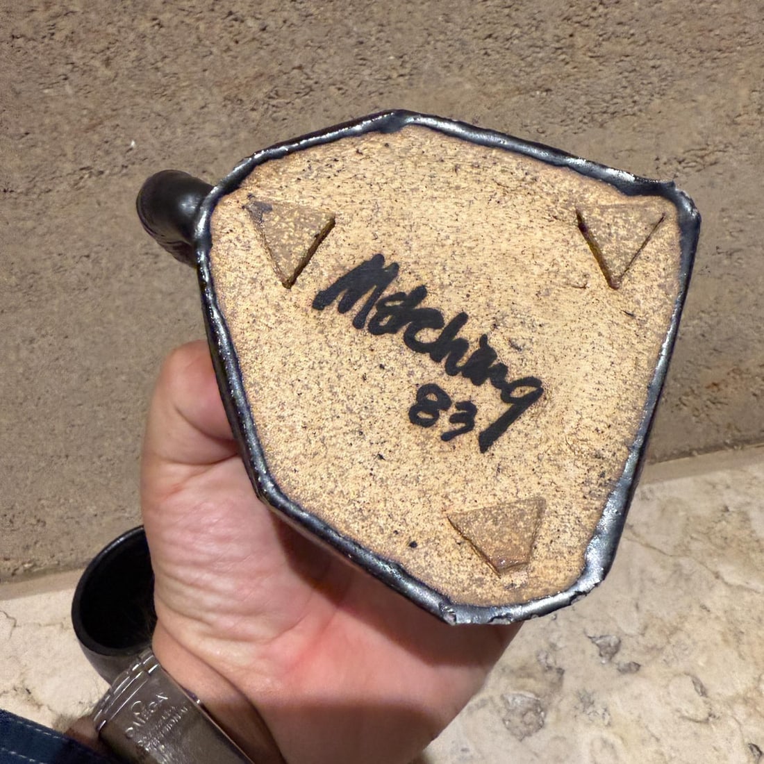 1983 Artsy Coffee Mugs Signed Pottery Melching - 5