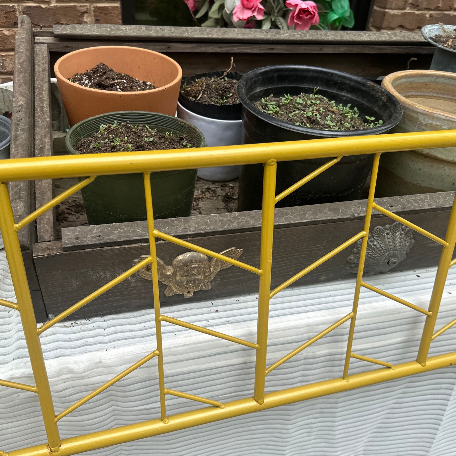 Gold Metal Queen Size Headboard - 5