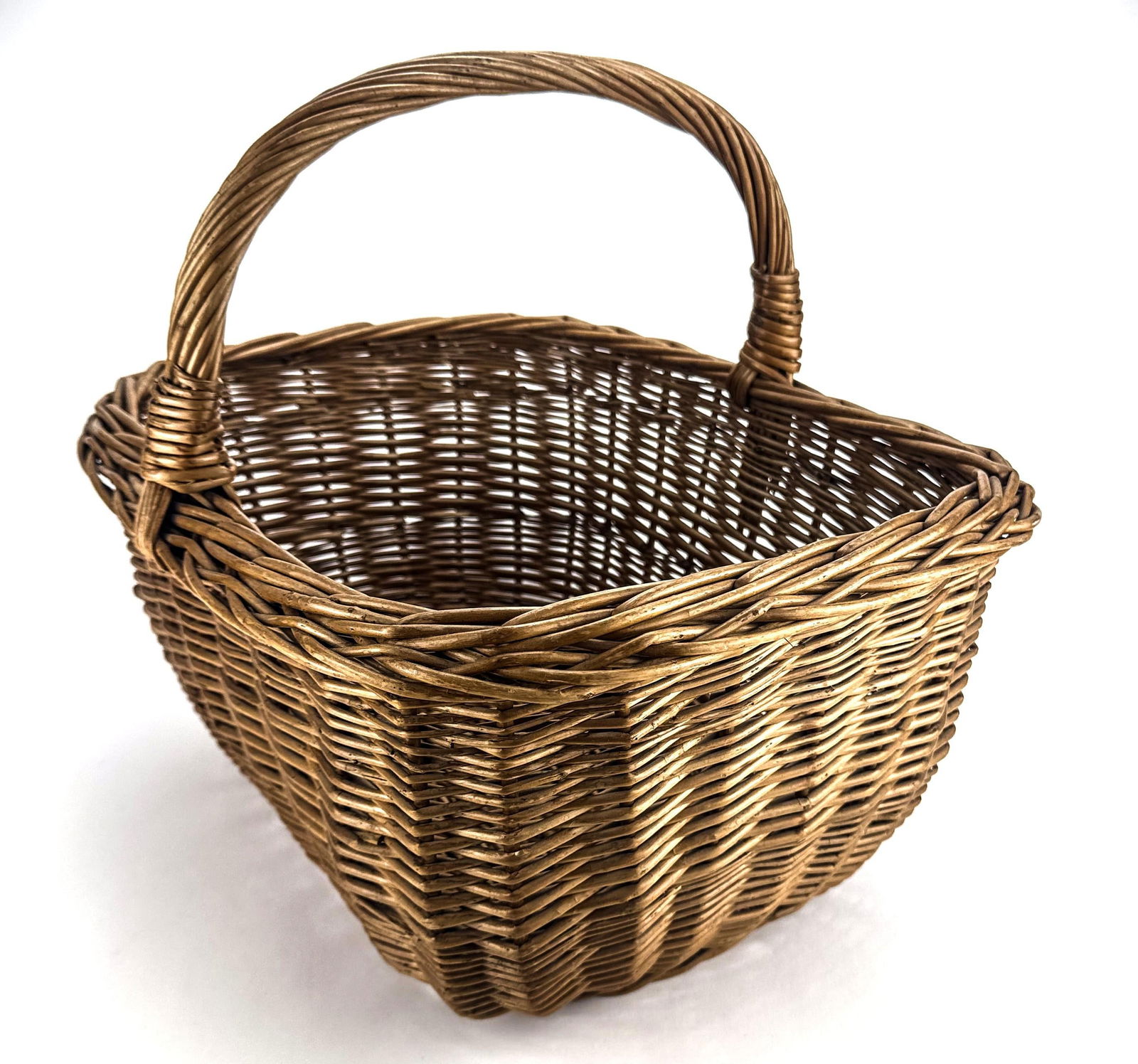Extra Large Vintage Wicker Market Basket - 2