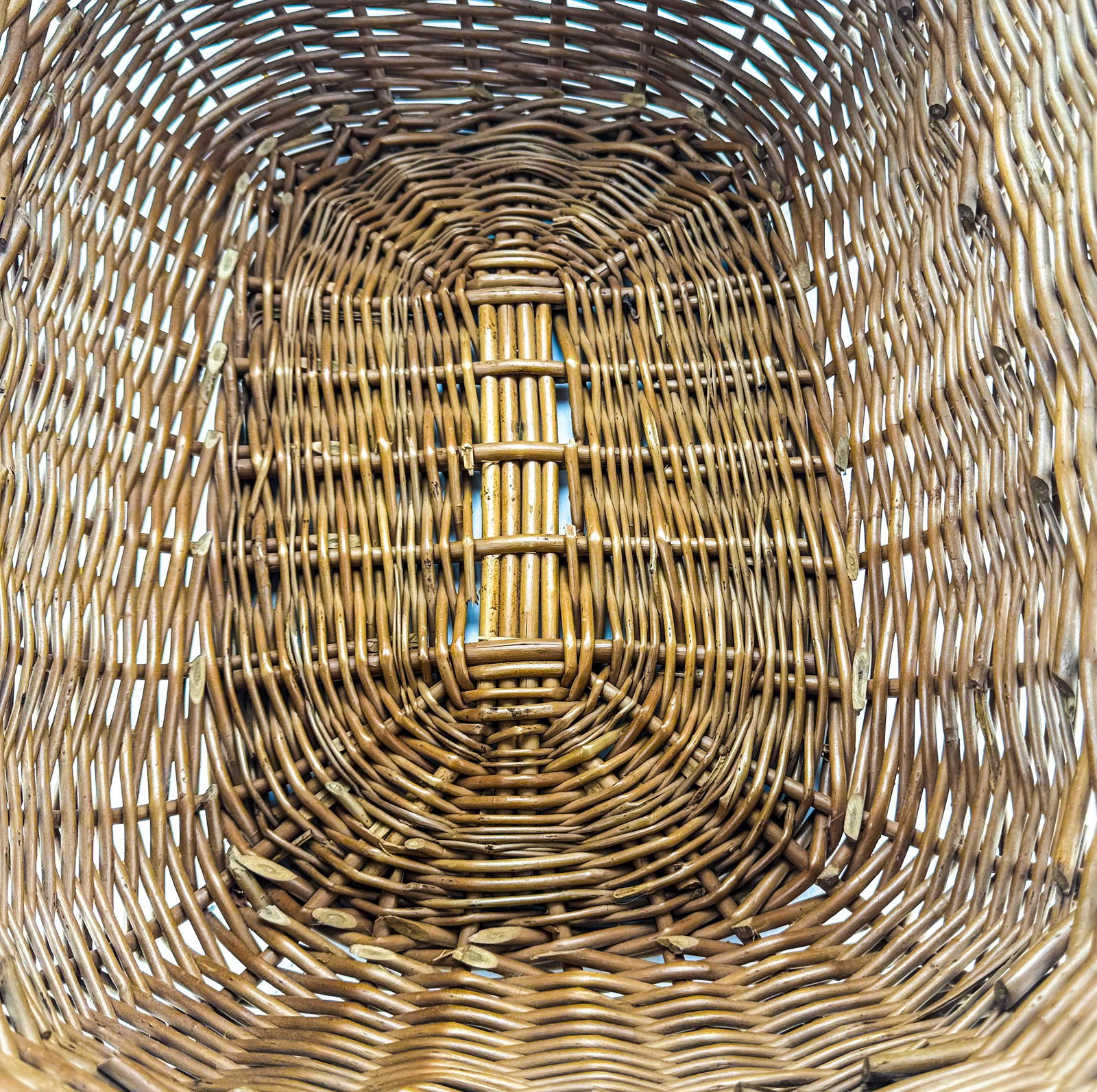 Extra Large Vintage Wicker Market Basket - 7