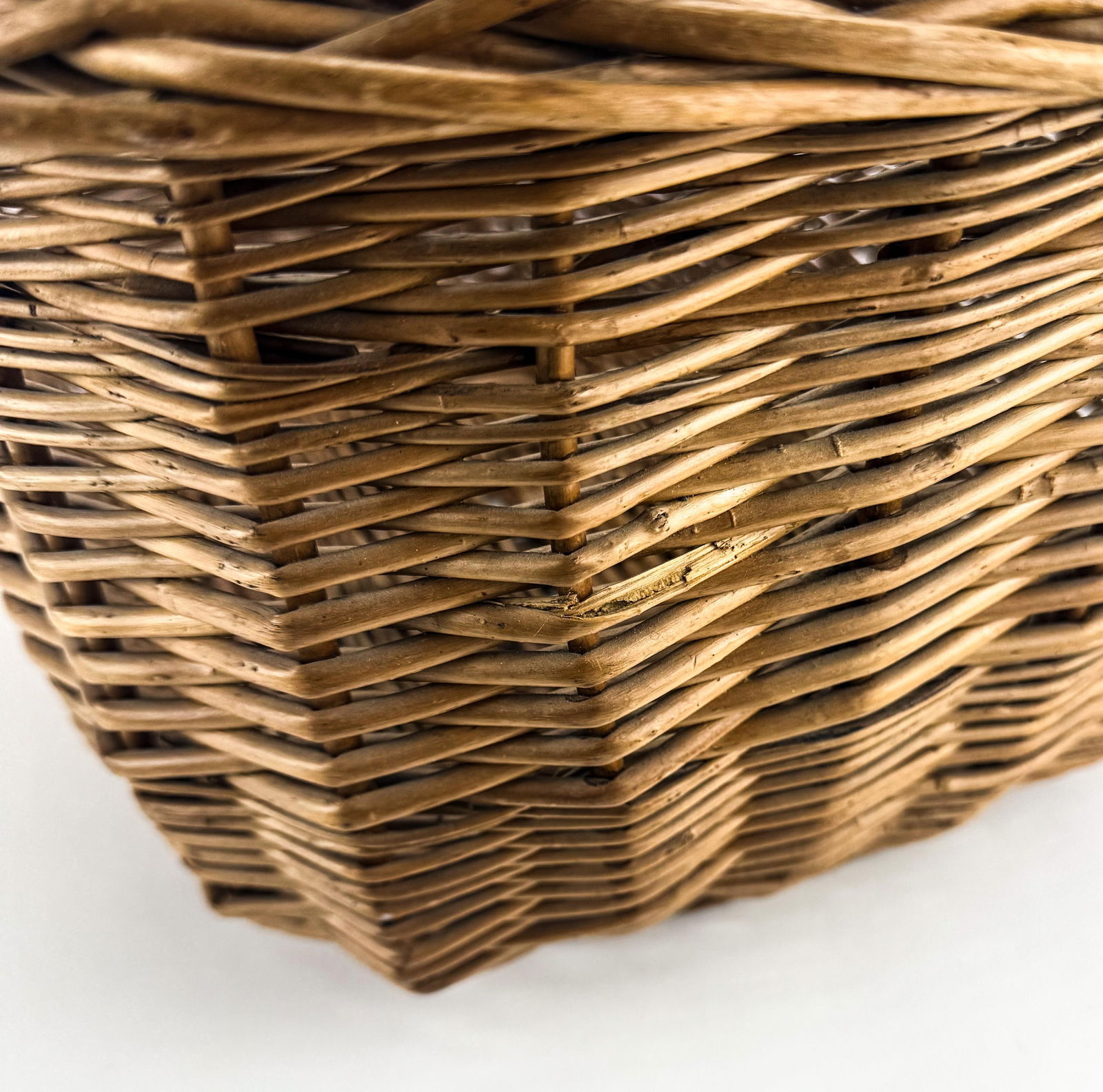 Extra Large Vintage Wicker Market Basket - 9