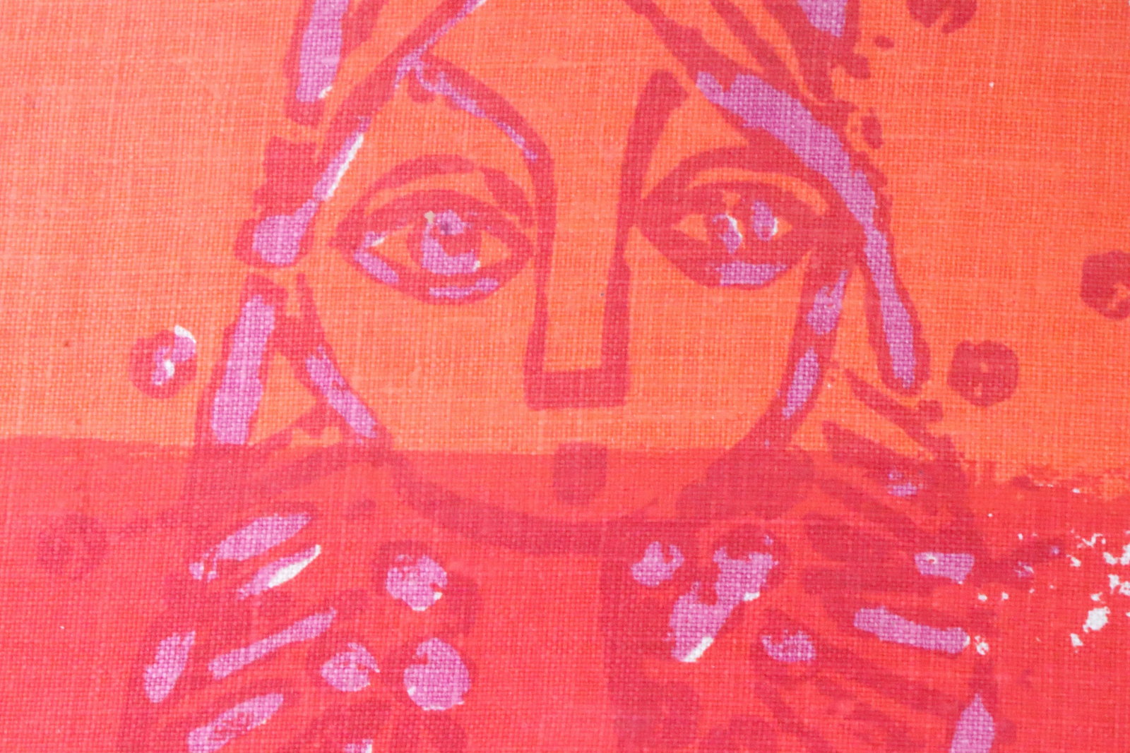 Large Framed Print Depicting Two Standing Women in Medieval Garb Signed Phoebe C 1970's - 10