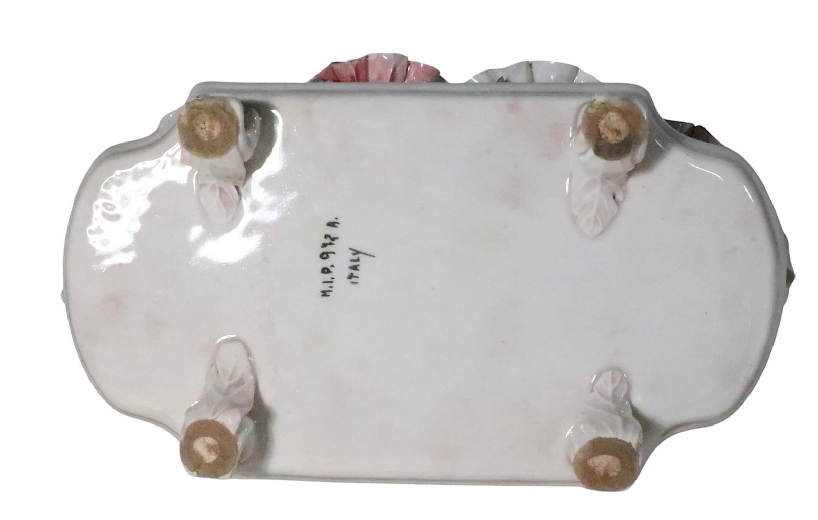 Mid Century Capodimonte Style Ceramic Floral Centerpiece, Made in Italy - 6