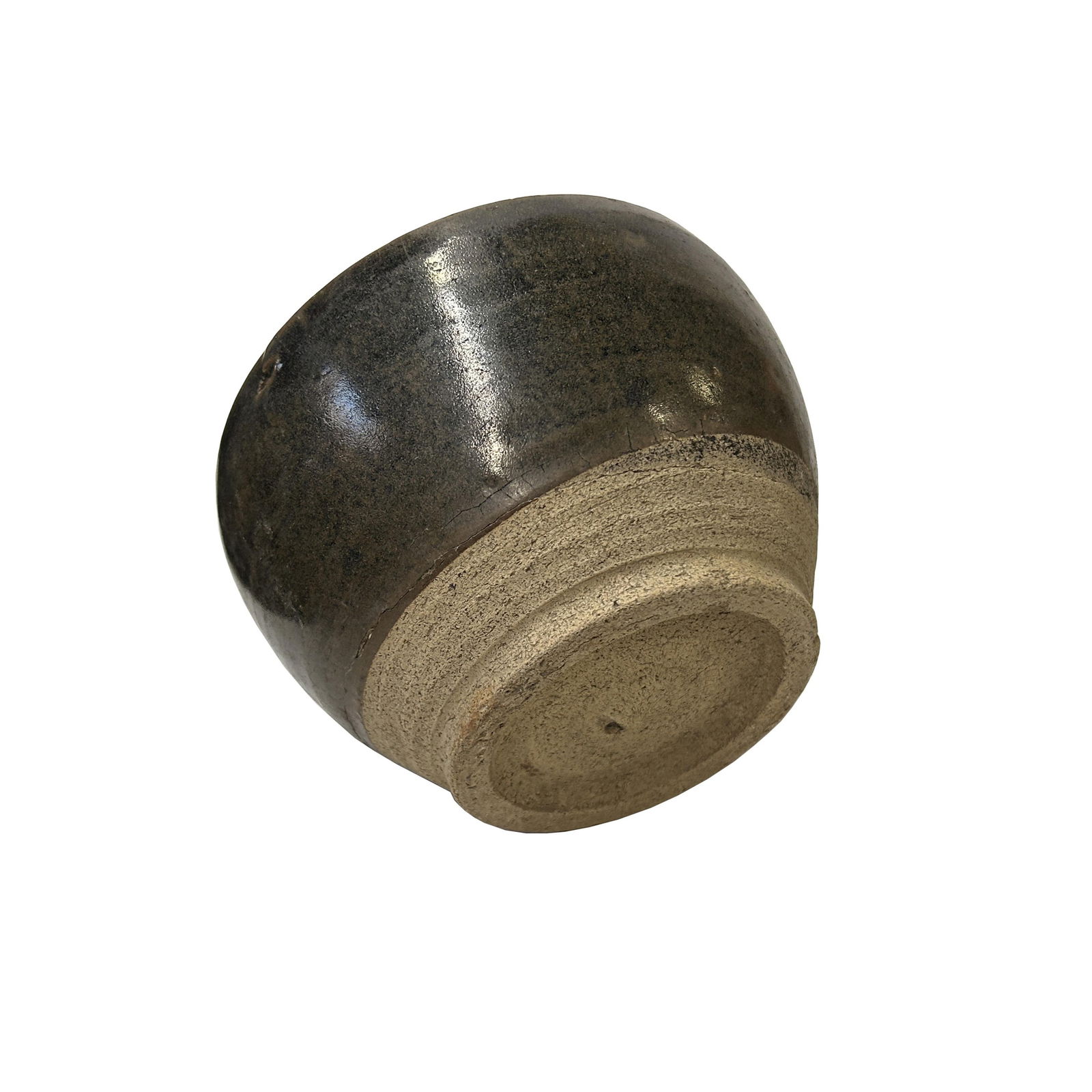 Vintage Earthy Dark Brown Village Rural Pottery Ceramic Pot Vase - 5