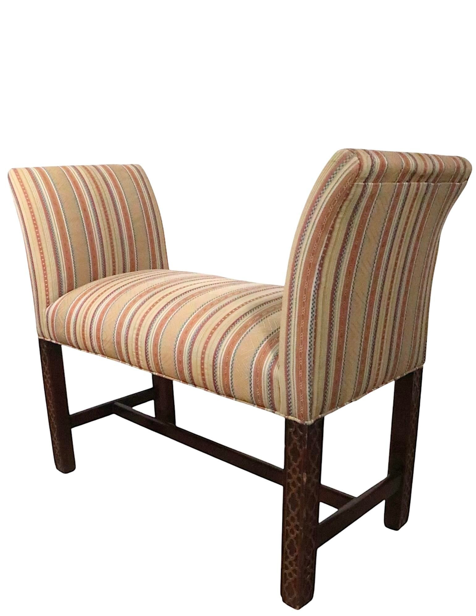 Late 20th Century Chippendale Revival Window Bench by Southwood - 4