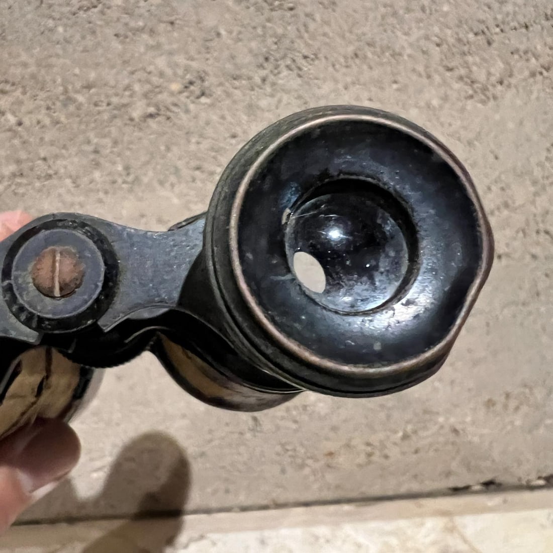 Antique French Field Binoculars Brass Leather Wrap - 7