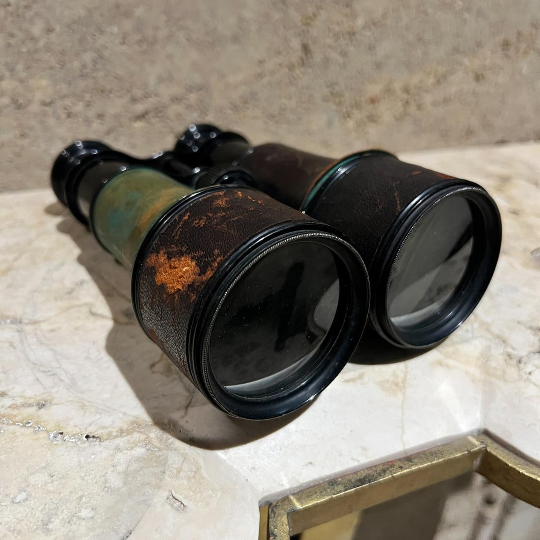 Leather & Brass French Opera Binoculars Lemaire Fabt Paris - 6